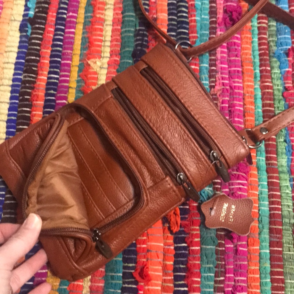 Leather crossbody purse